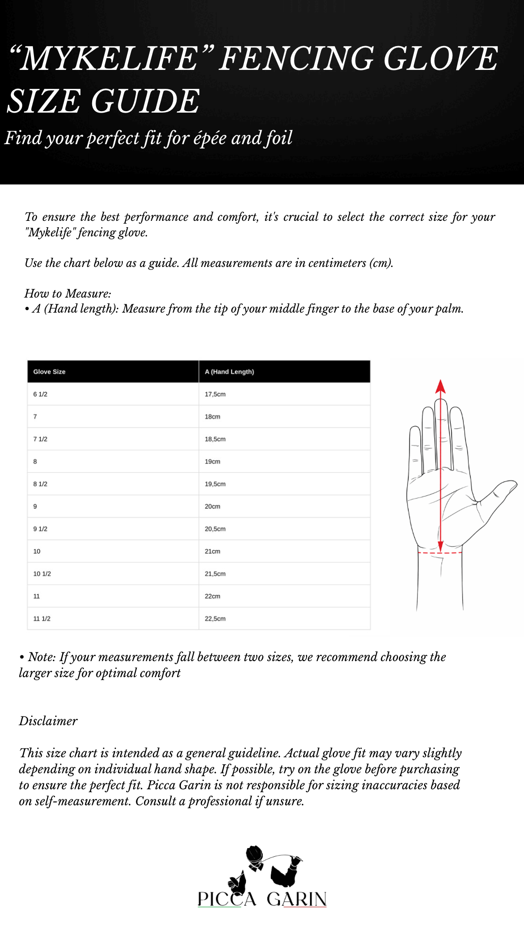 Mykelife epee and foil glove